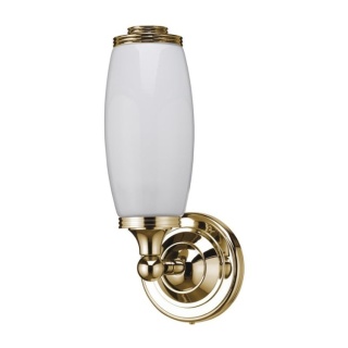 Burlington LED Bathroom Round Wall Light & Opal Glass Tube Shade